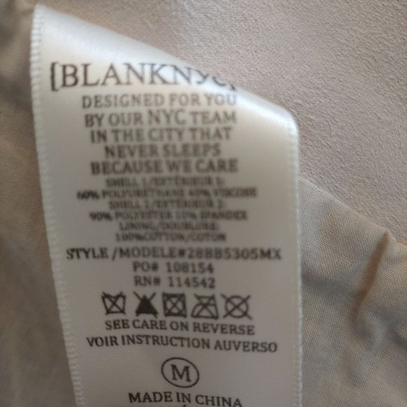 BlankNYC tan faux suede/faux leataher a-symmetrical zip jacket Medium - Picture 13 of 15